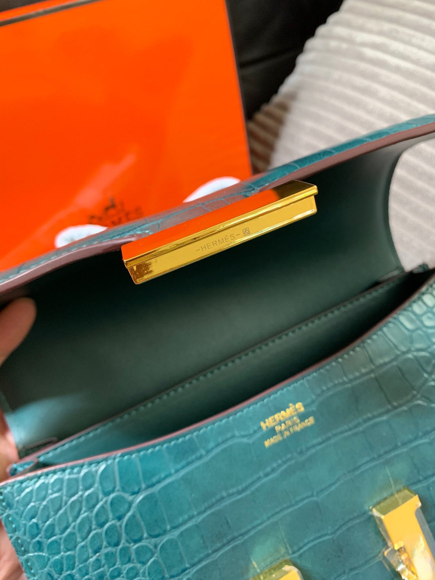 Crocodile-Patterned Bag from the Constance Collection