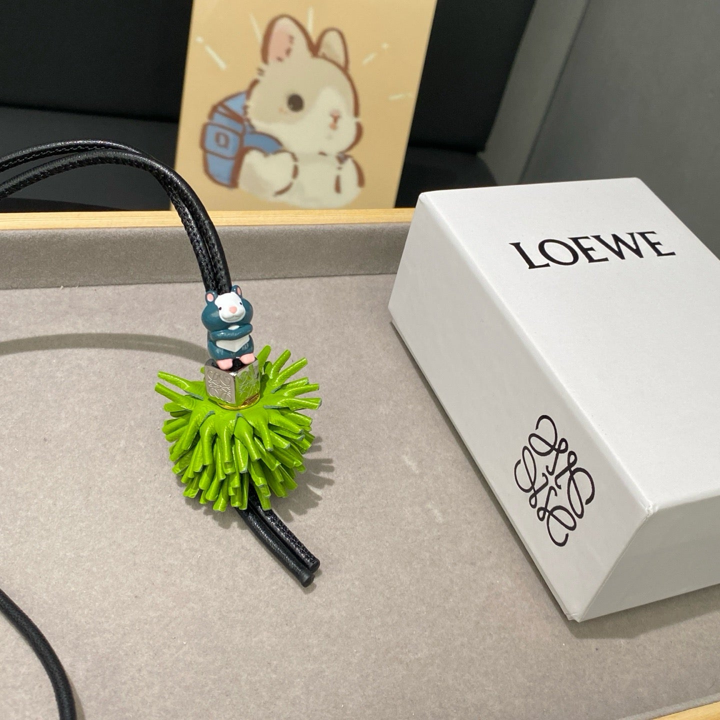 Beaded Leather Goldfish Charm 🐟