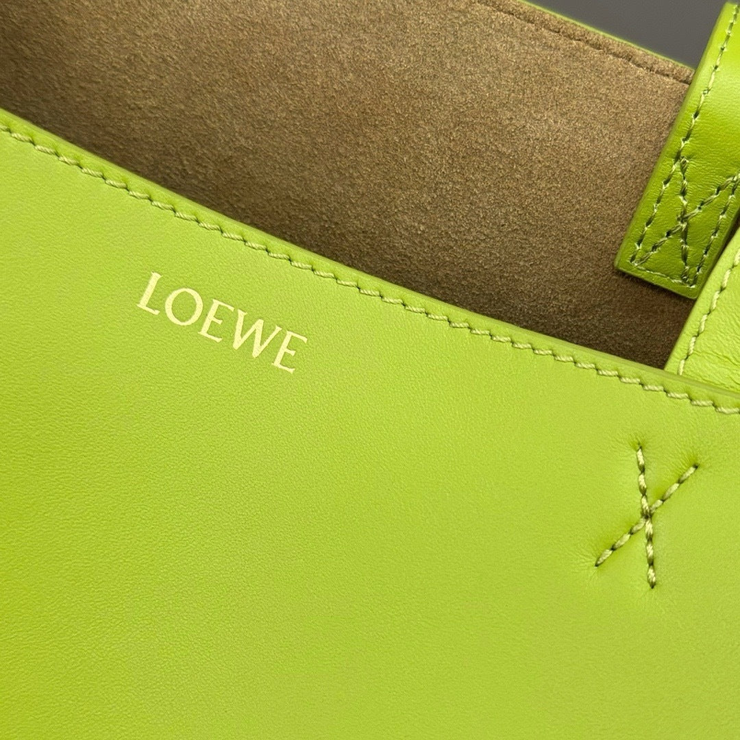 Glossy Leather Puzzle Fold Tote