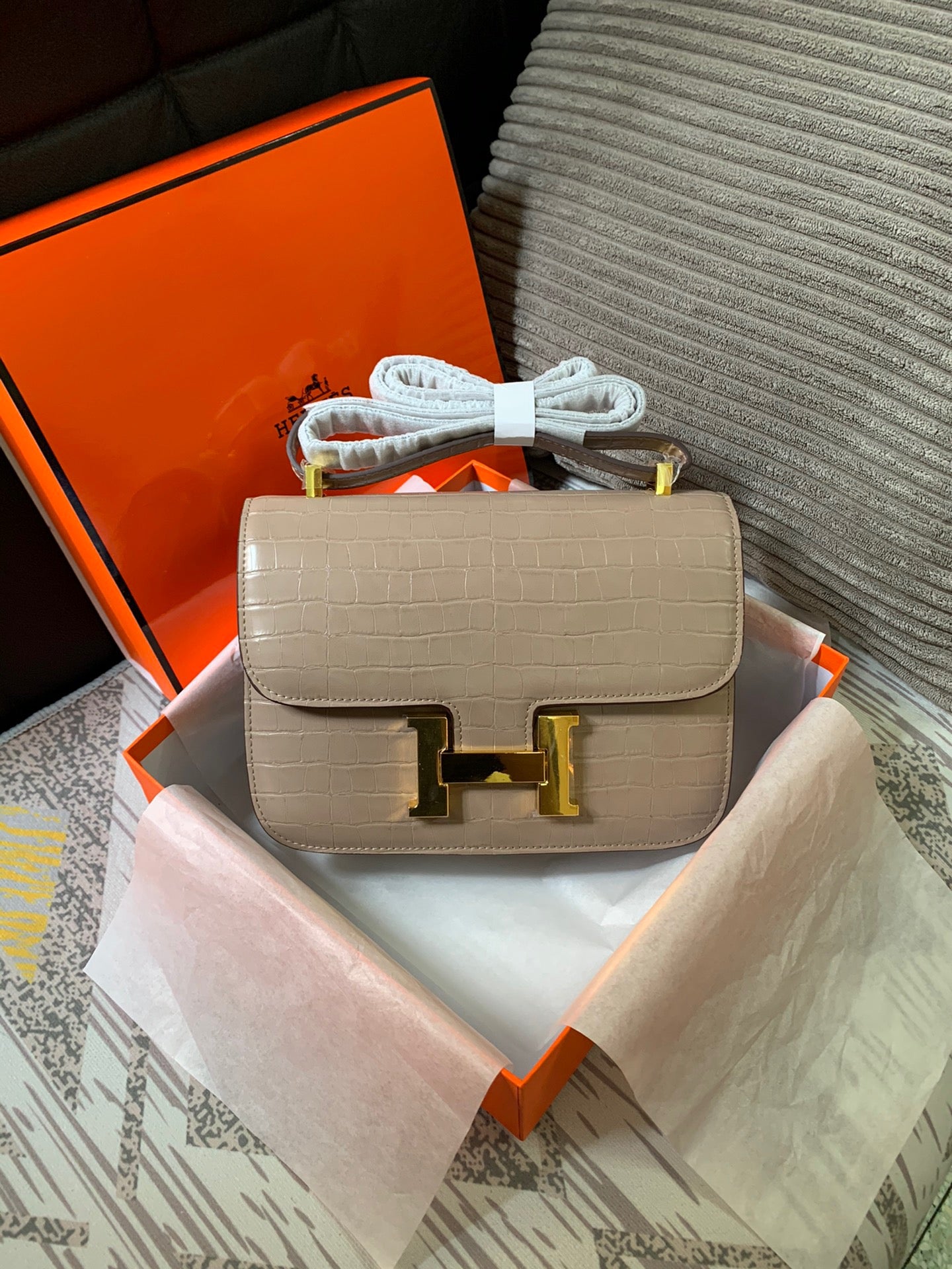 Crocodile-Patterned Bag from the Constance Collection