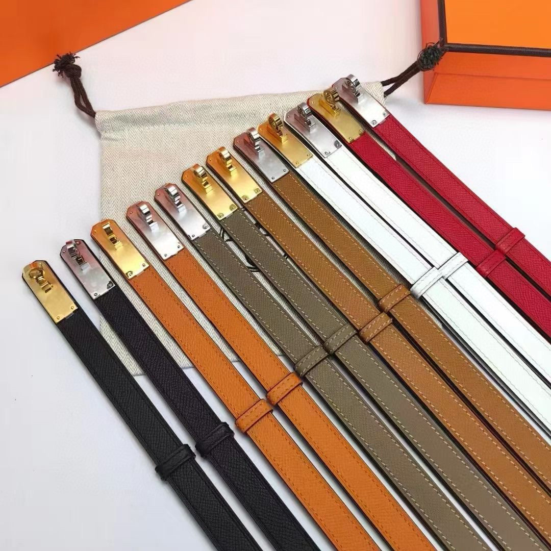 Slim Leather Waist Belt – Adjustable Fit