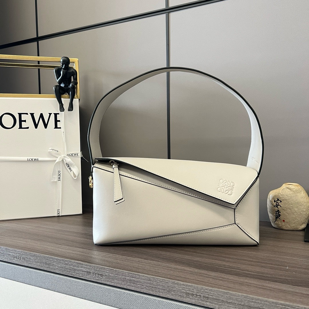 Premium Geometric Soft Leather Shoulder Bag – DSX