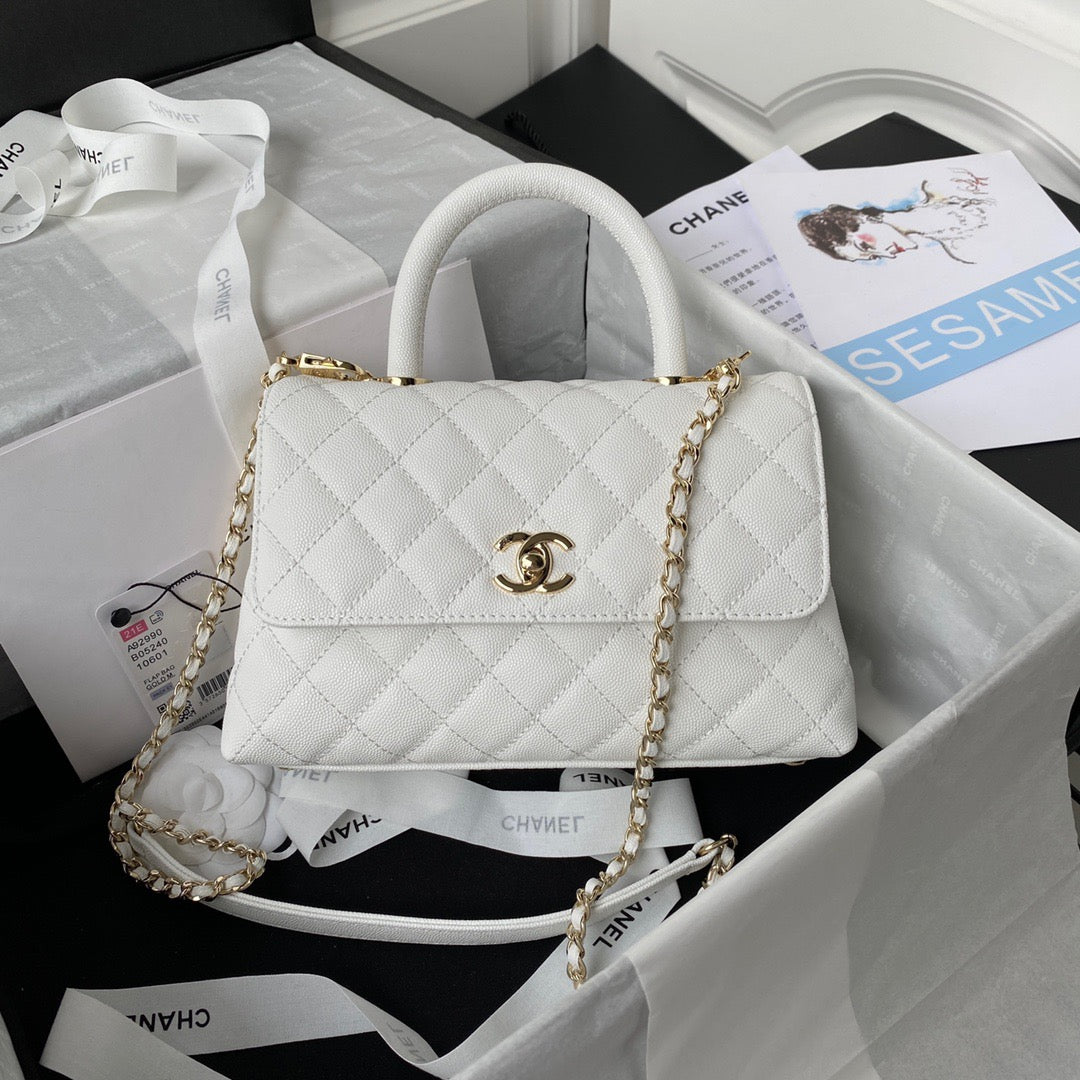 Mini Top Handle Flap Bag (𝑐𝑜𝑐𝑜 ℎ𝑎𝑛𝑑𝑙𝑒)