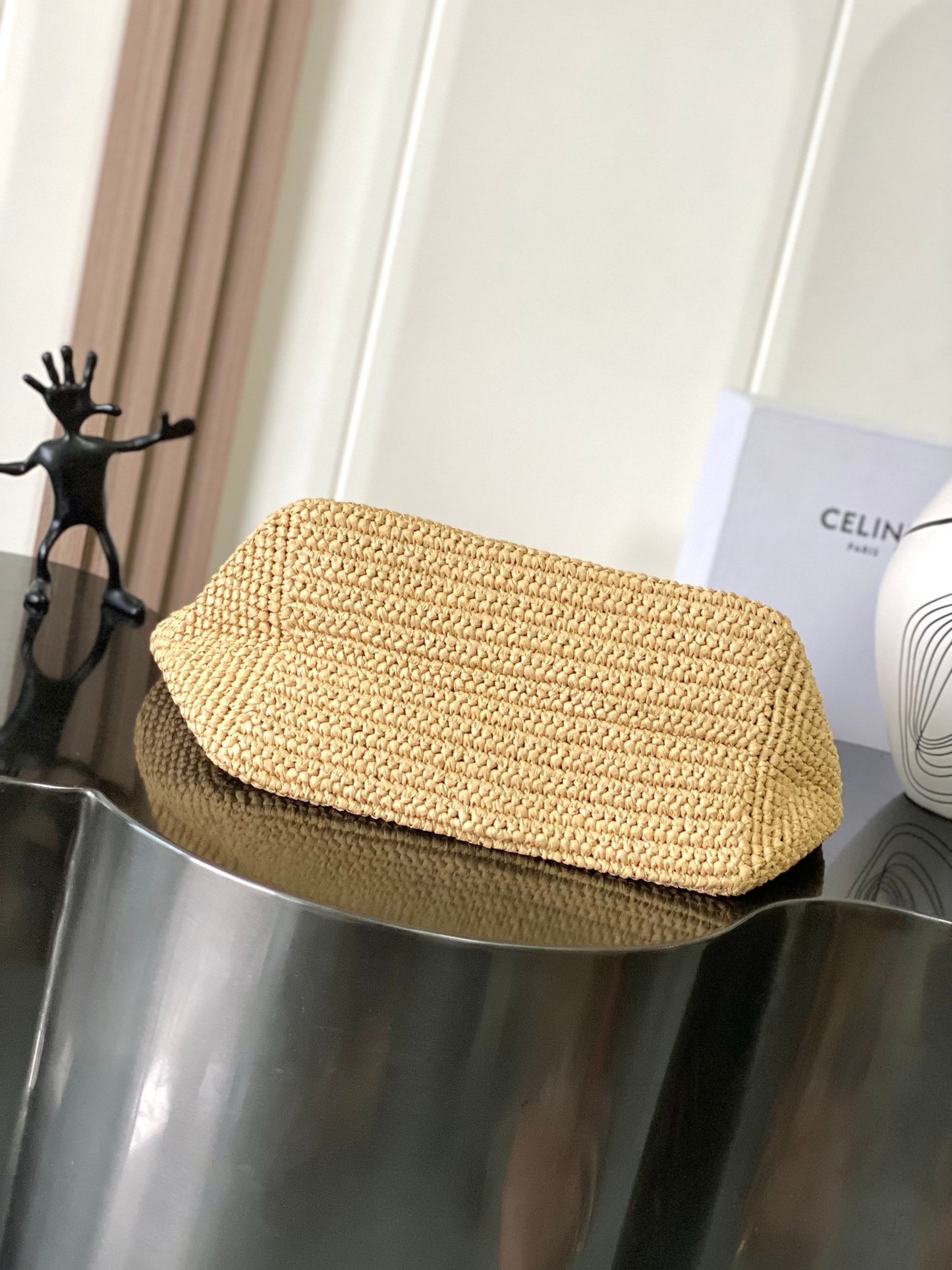 Summer Luxe Raffia Tote with Leather Accents (Premium Quality )