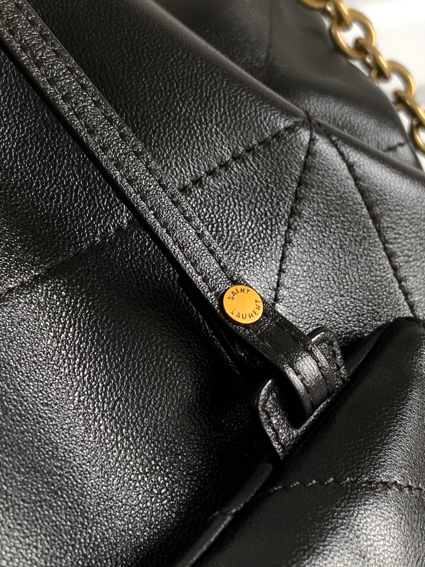 Elegant Black Lambskin Shoulder Tote