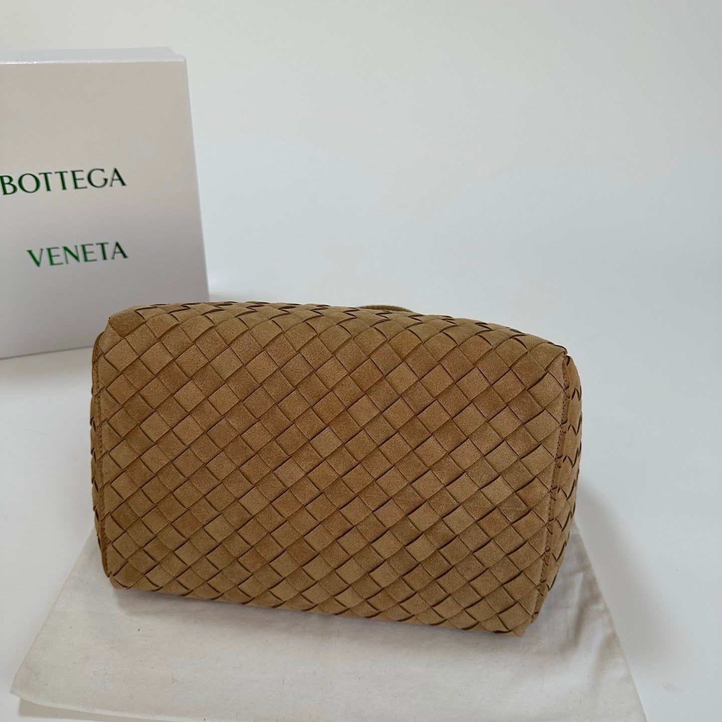 Soft Suede Parachute-Style Woven Bag