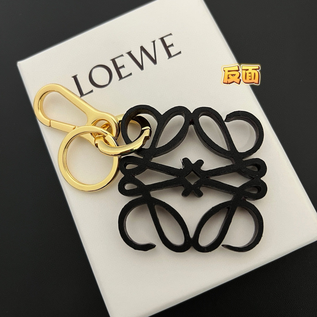 Two-Tone Leather Key Charm