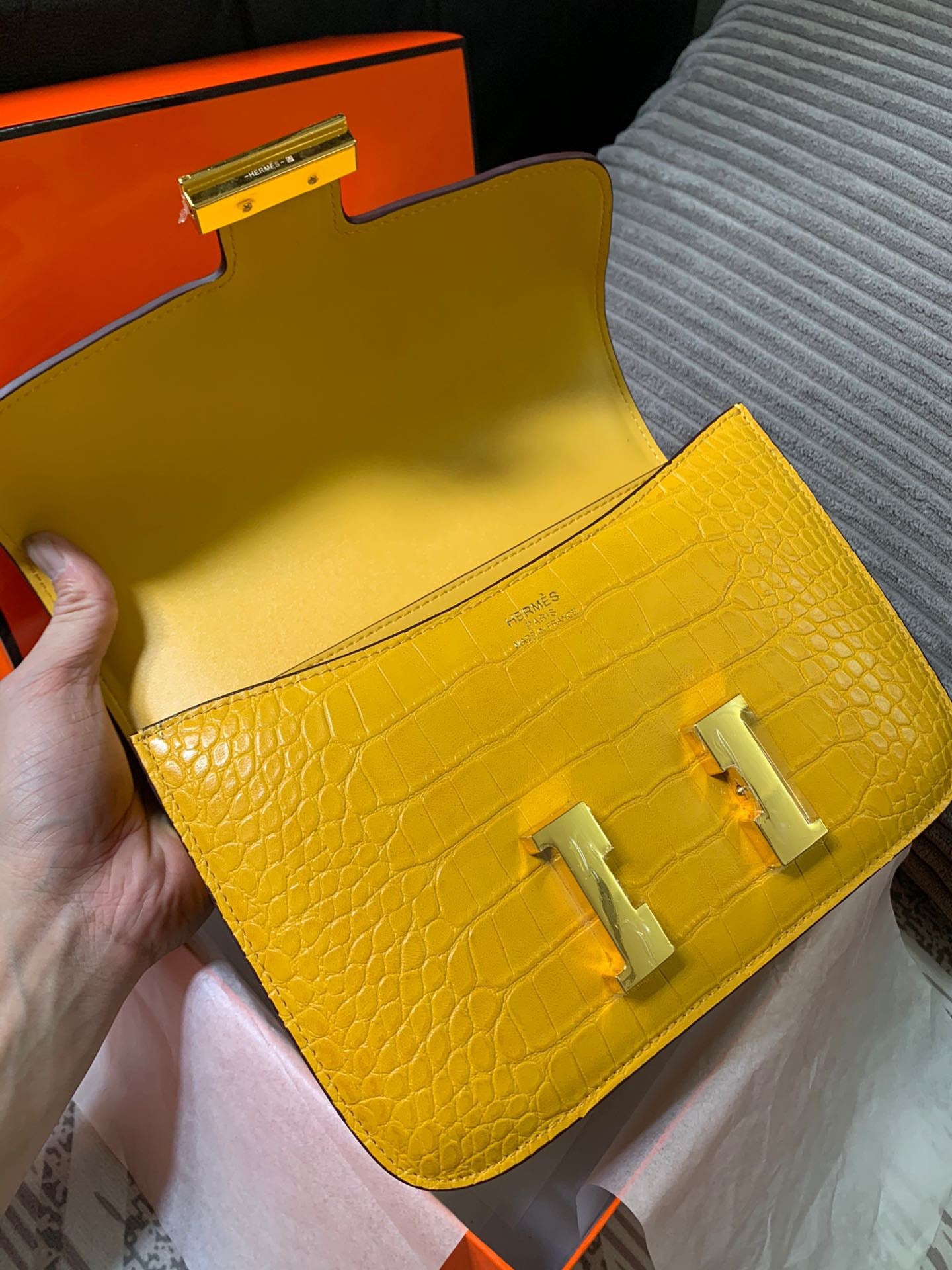 Crocodile-Patterned Bag from the Constance Collection