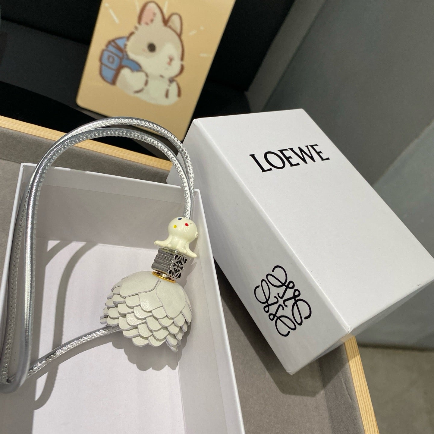 Beaded Leather Goldfish Charm 🐟