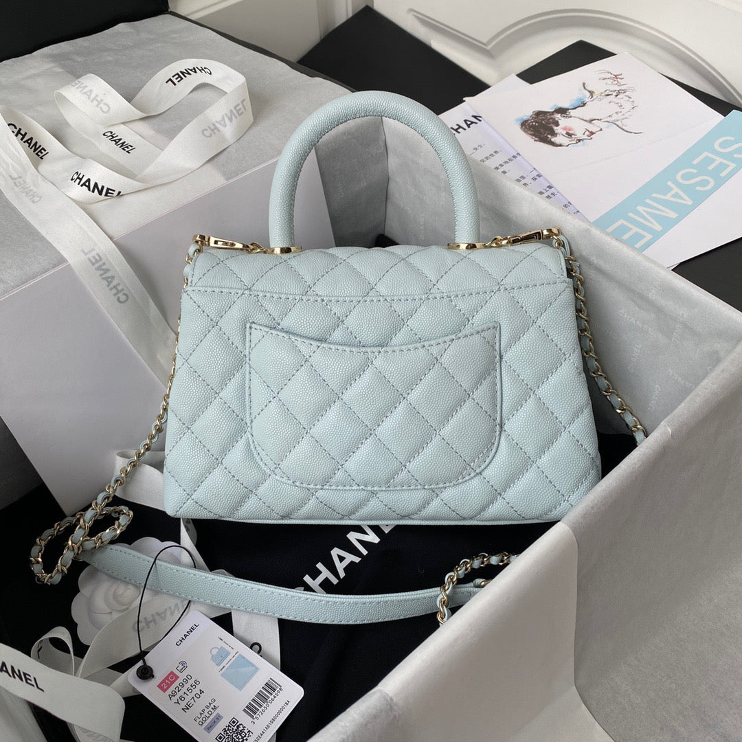 Mini Top Handle Flap Bag (𝑐𝑜𝑐𝑜 ℎ𝑎𝑛𝑑𝑙𝑒)