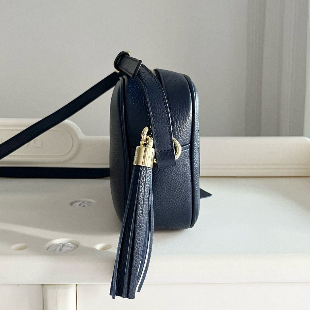 Classic Embossed Leather Camera Bag  (Genuine Cowhide)