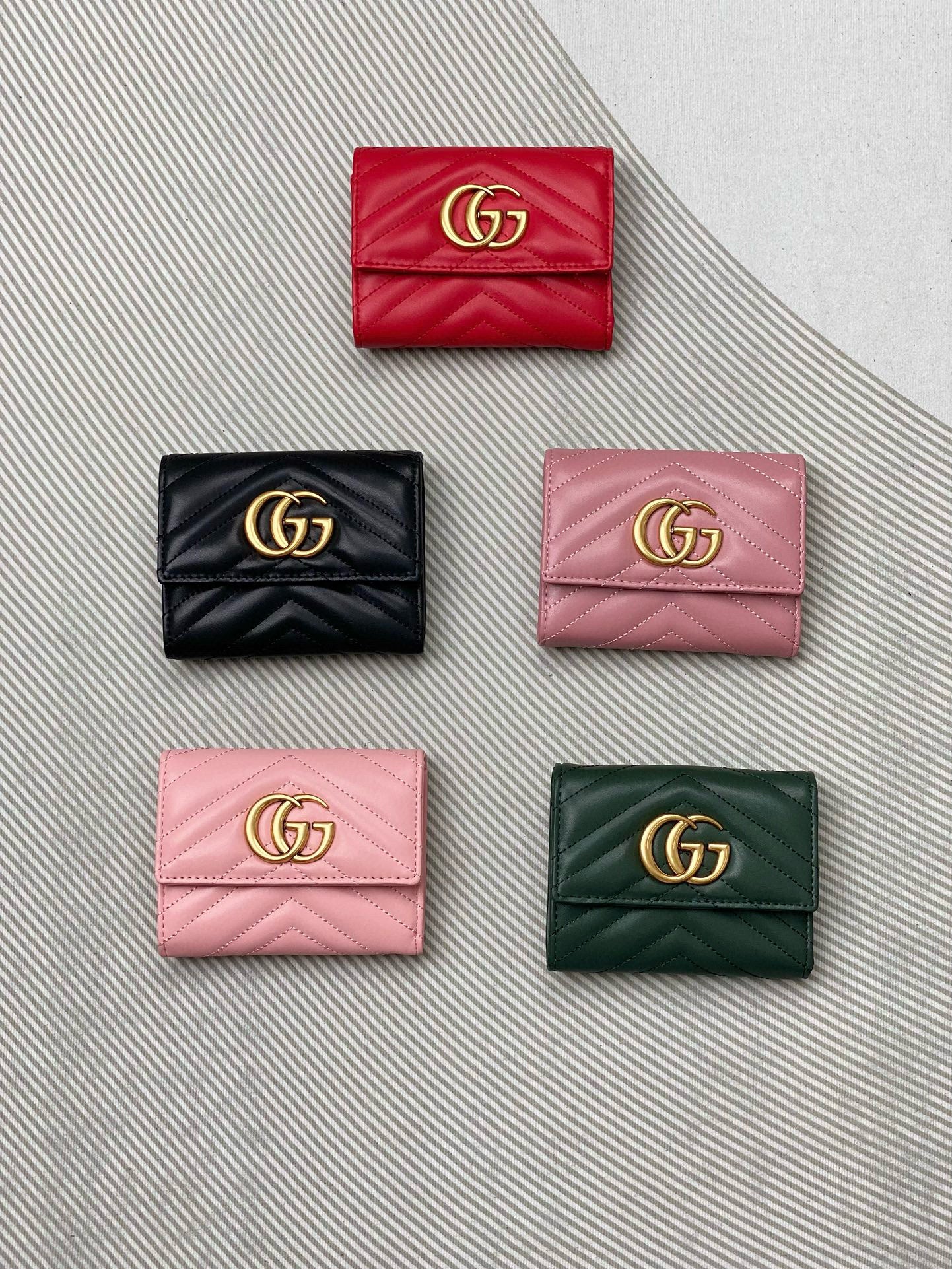 Double J Bronze Metal Folding Clip Wallet