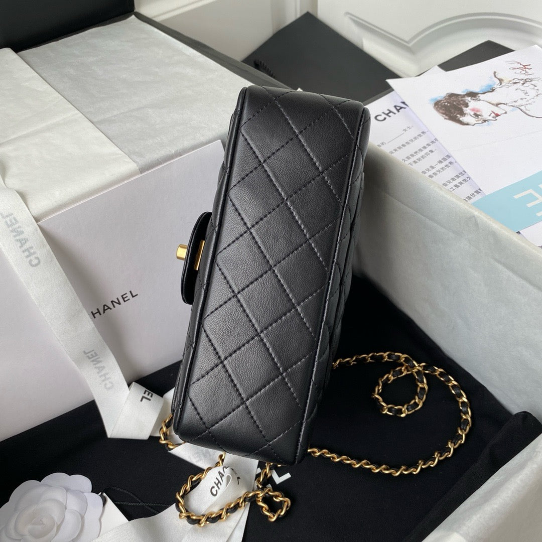 Mini Quilted Handle Flap Bag (Premium Quality)