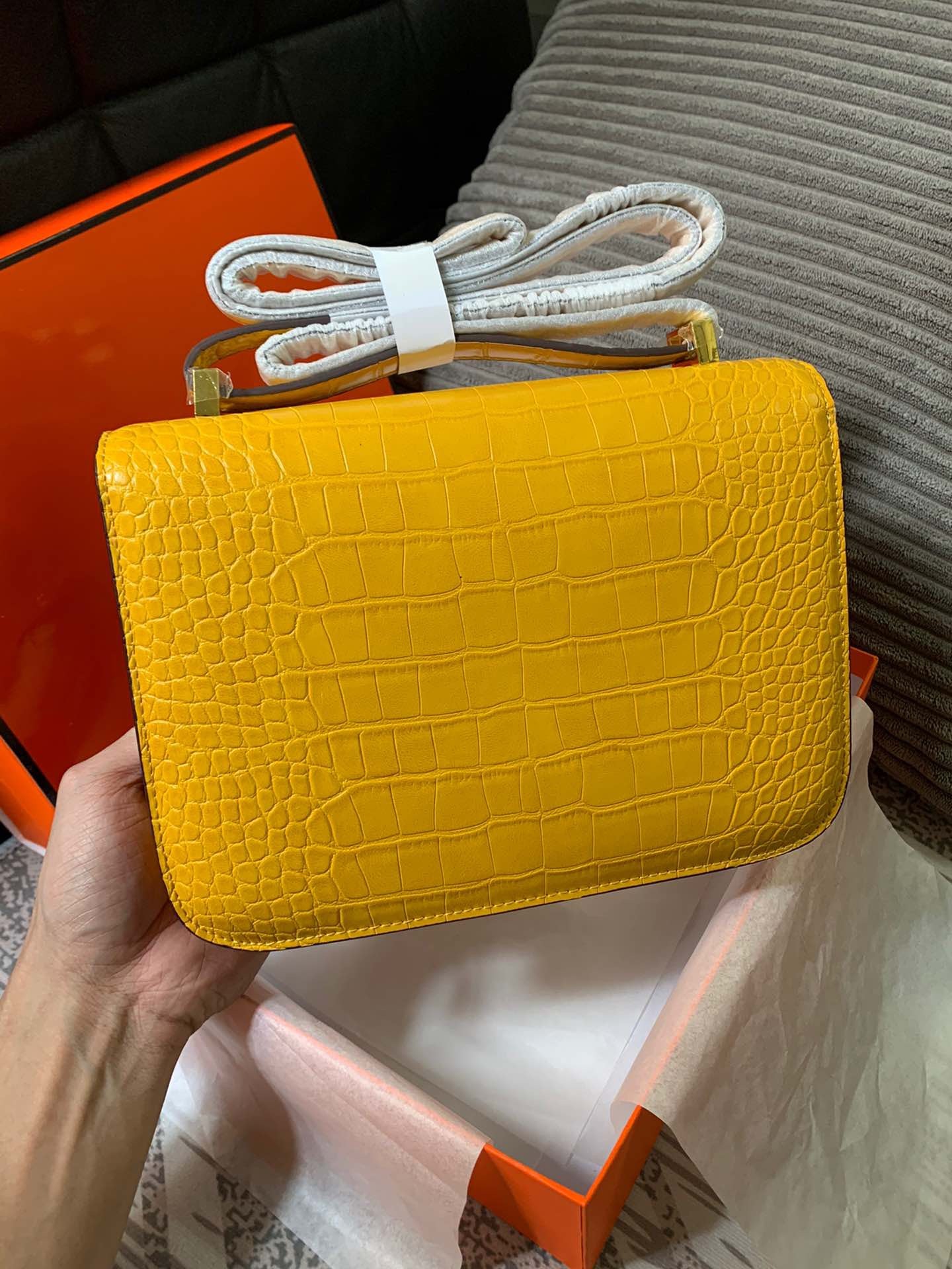 Crocodile-Patterned Bag from the Constance Collection