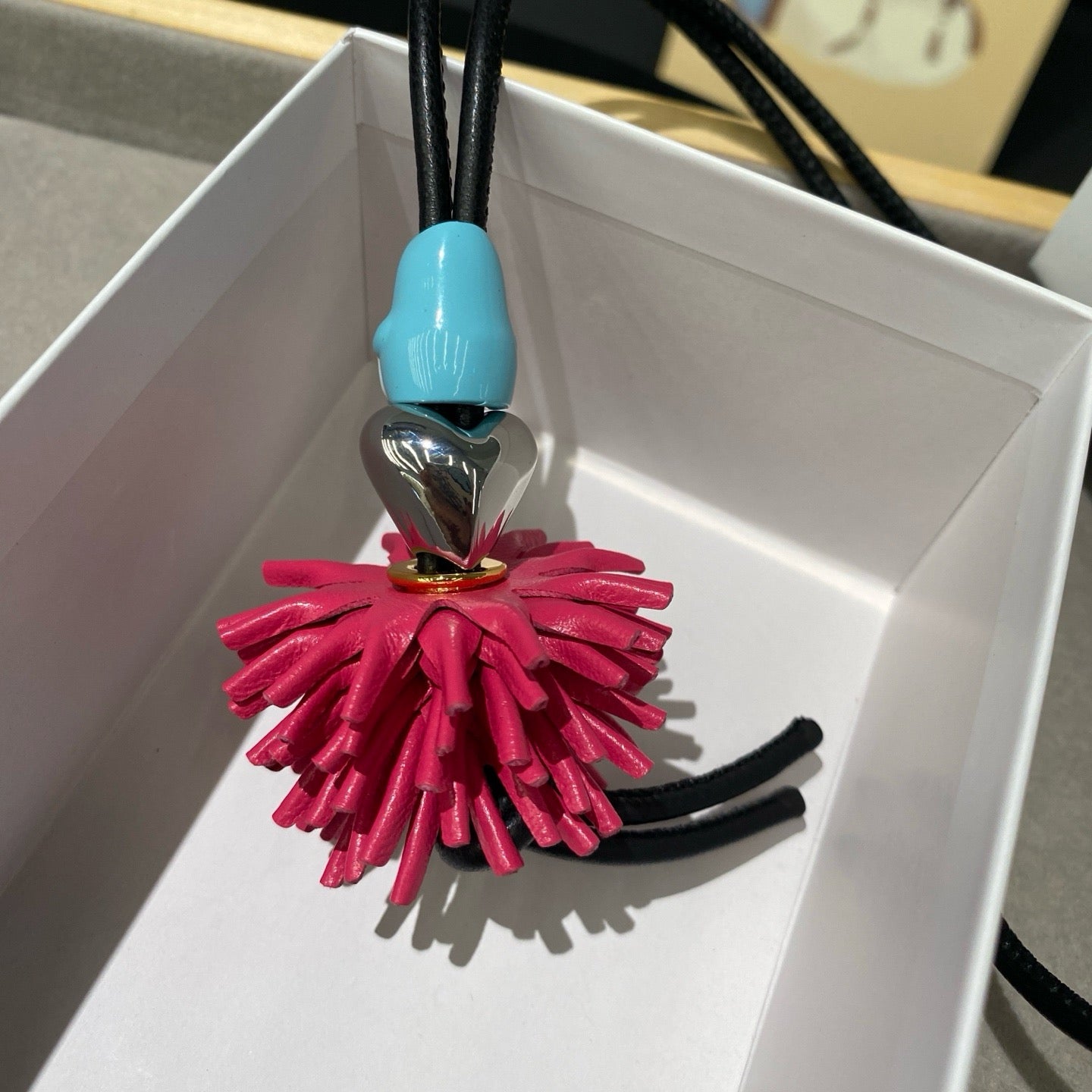 Beaded Leather Goldfish Charm 🐟