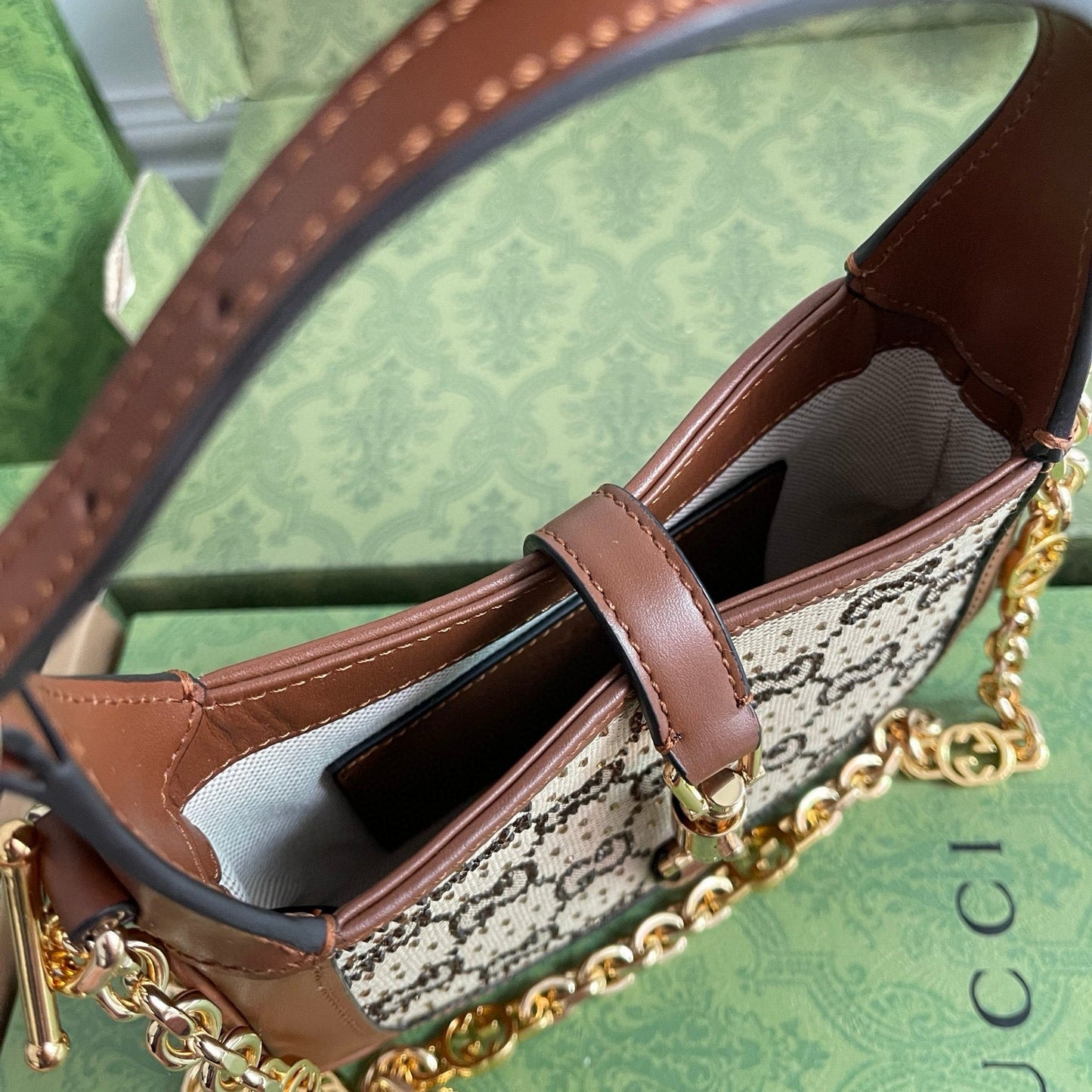 G Luxurious Lizard Pattern Bag