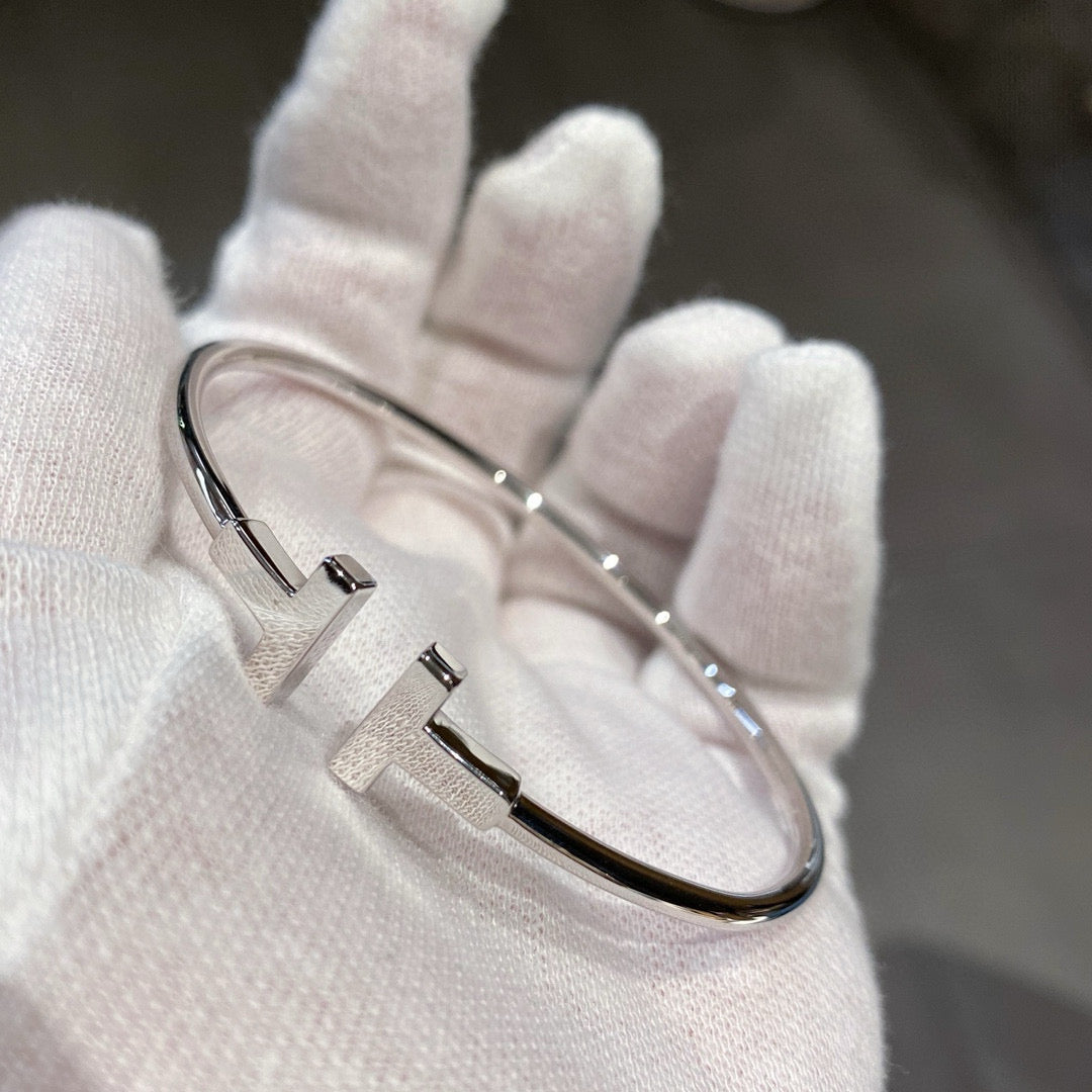 T-Brand Double T Open Cuff Bracelet