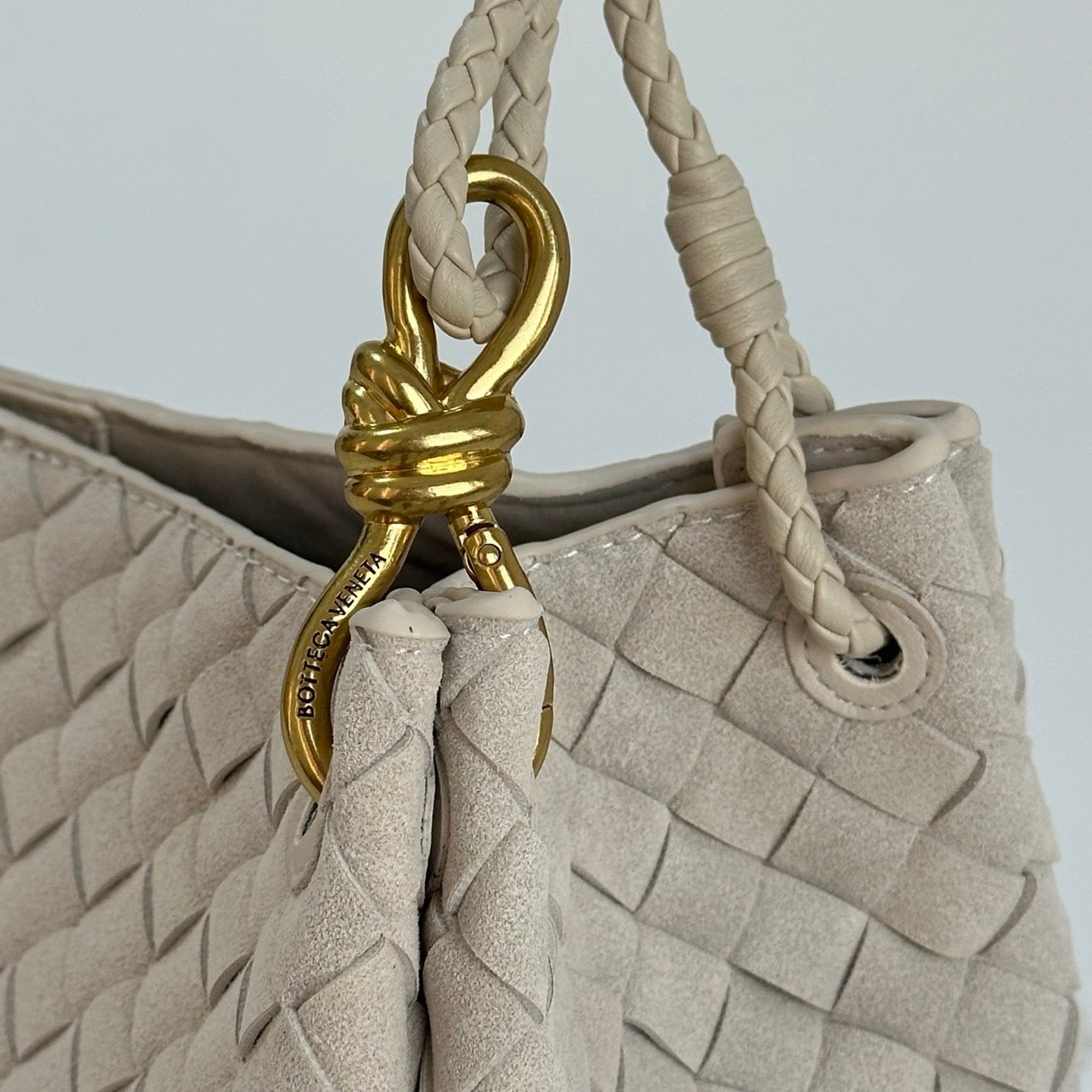 Soft Suede Parachute-Style Woven Bag