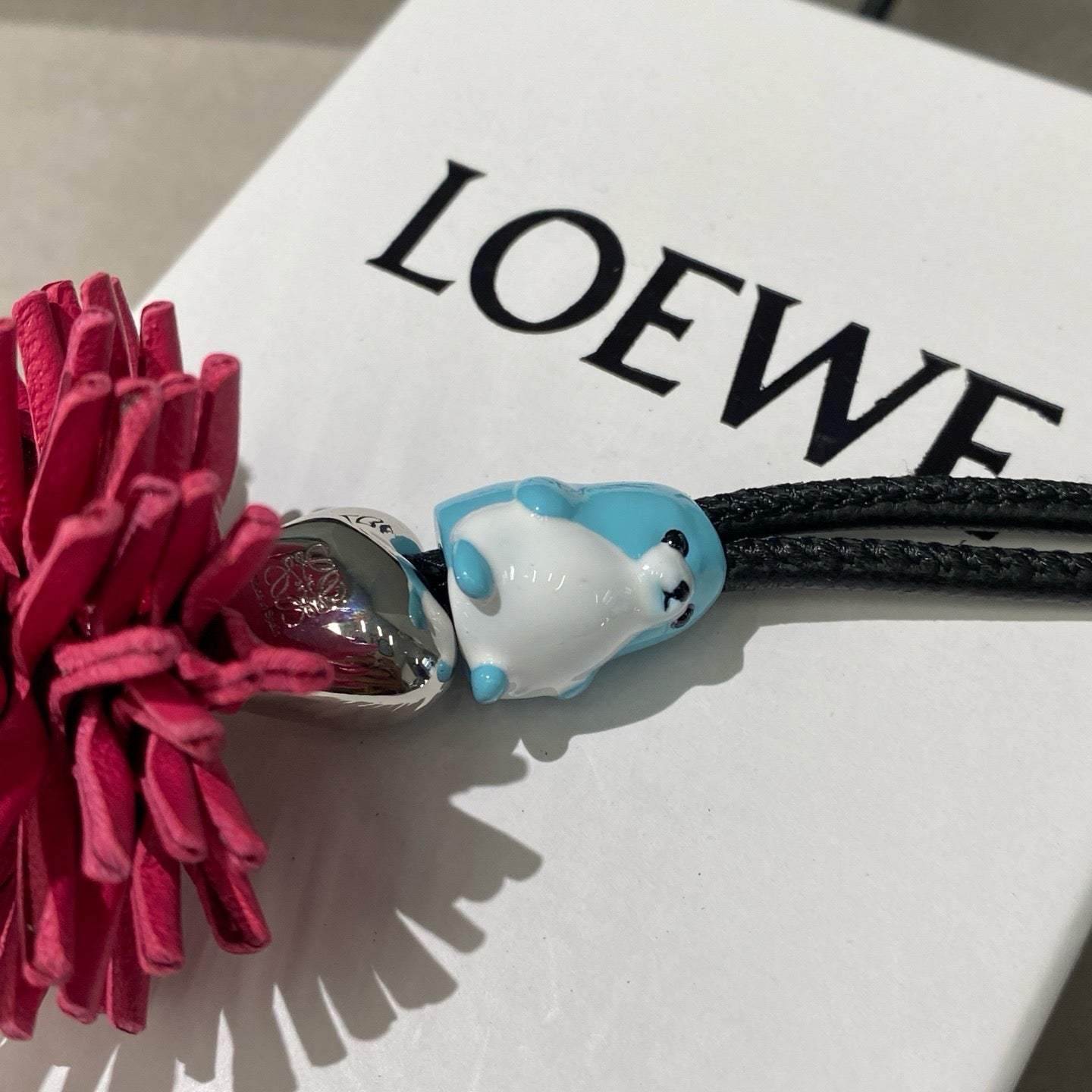 Beaded Leather Goldfish Charm 🐟