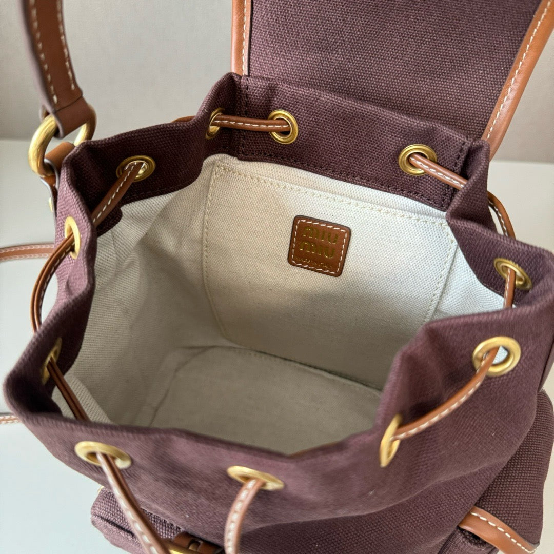 Premium Canvas &  Calfskin College-Style Backpack – JKS