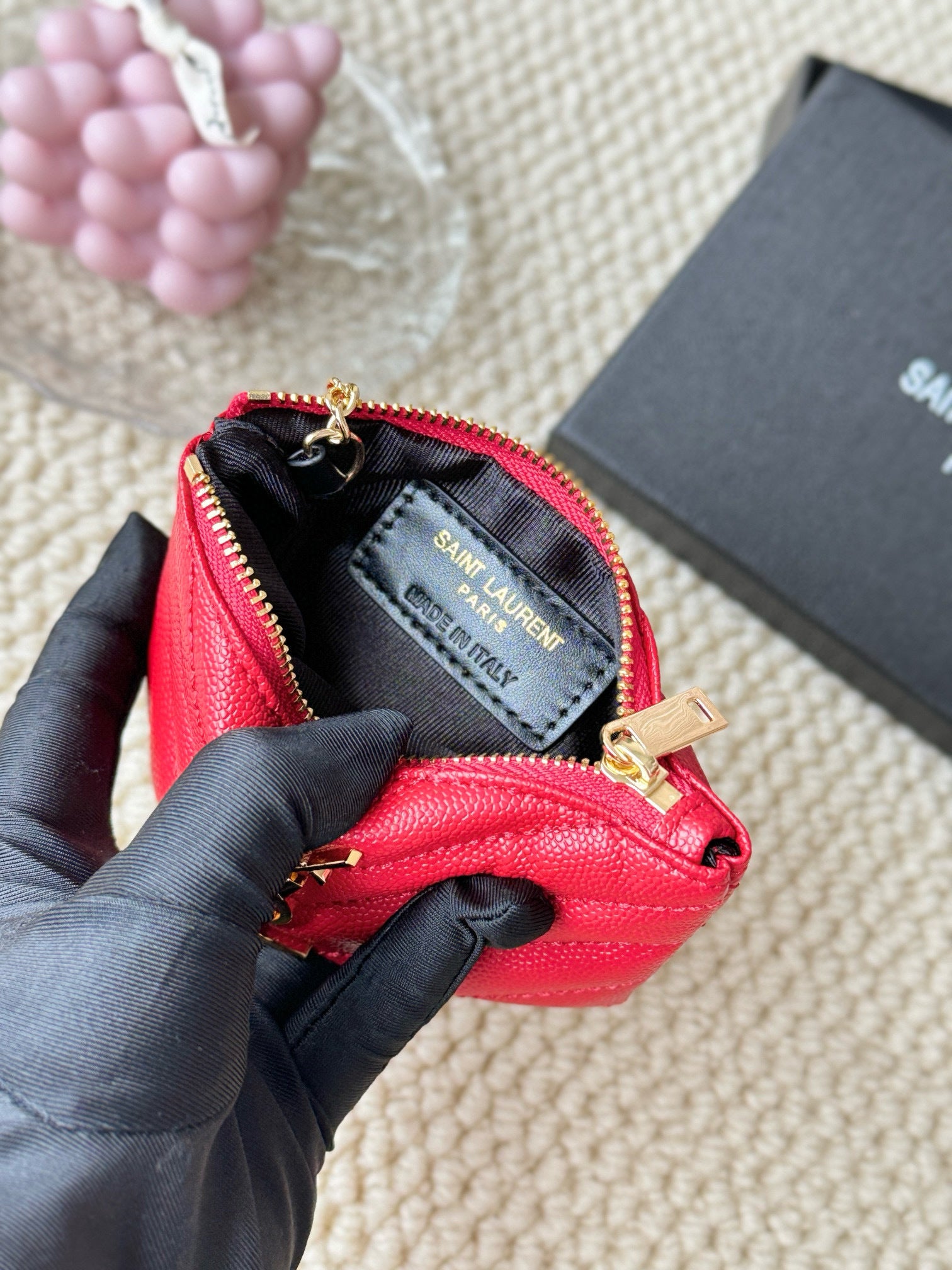 Luxury Quilted Key Pouch