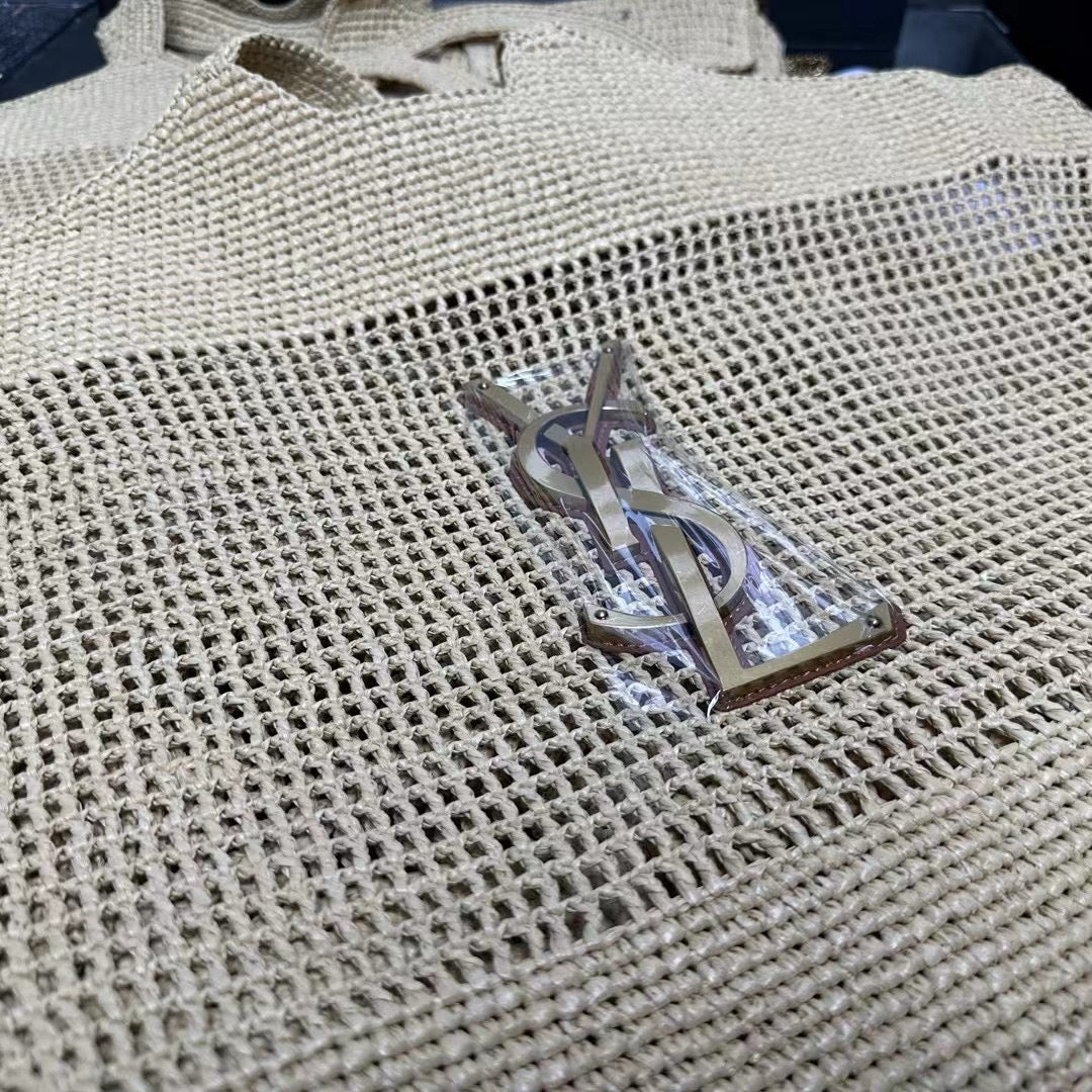 ICARE Woven Raffia Logo Tote (Premium Quality )