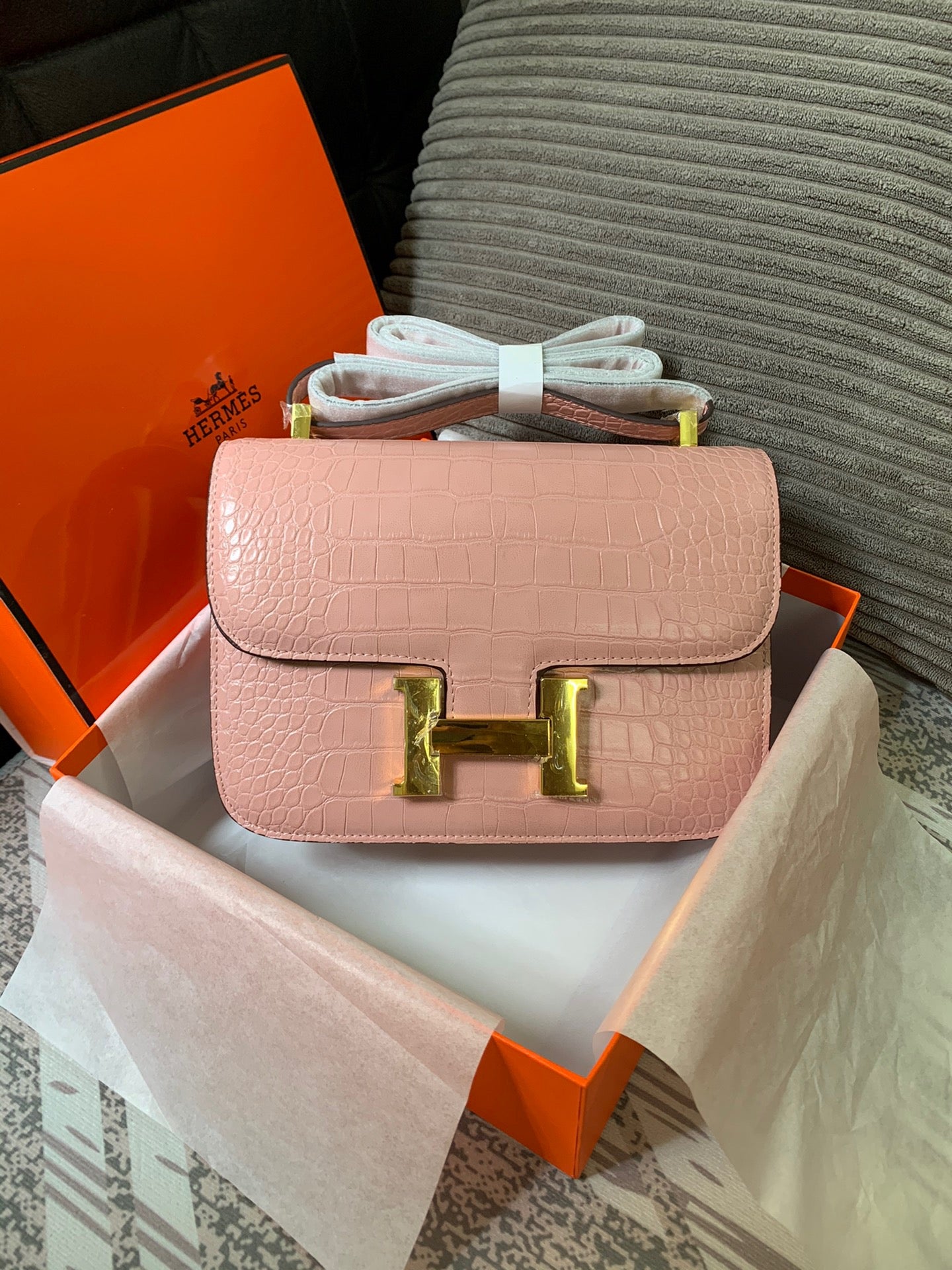 Crocodile-Patterned Bag from the Constance Collection
