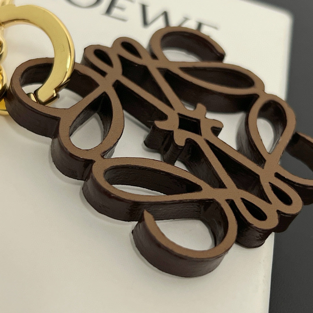 Two-Tone Leather Key Charm