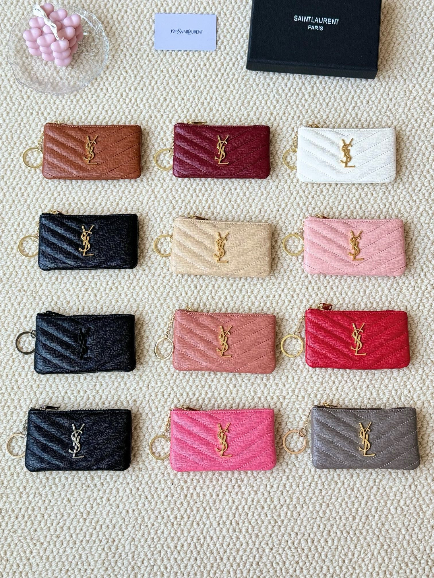 Luxury Quilted Key Pouch