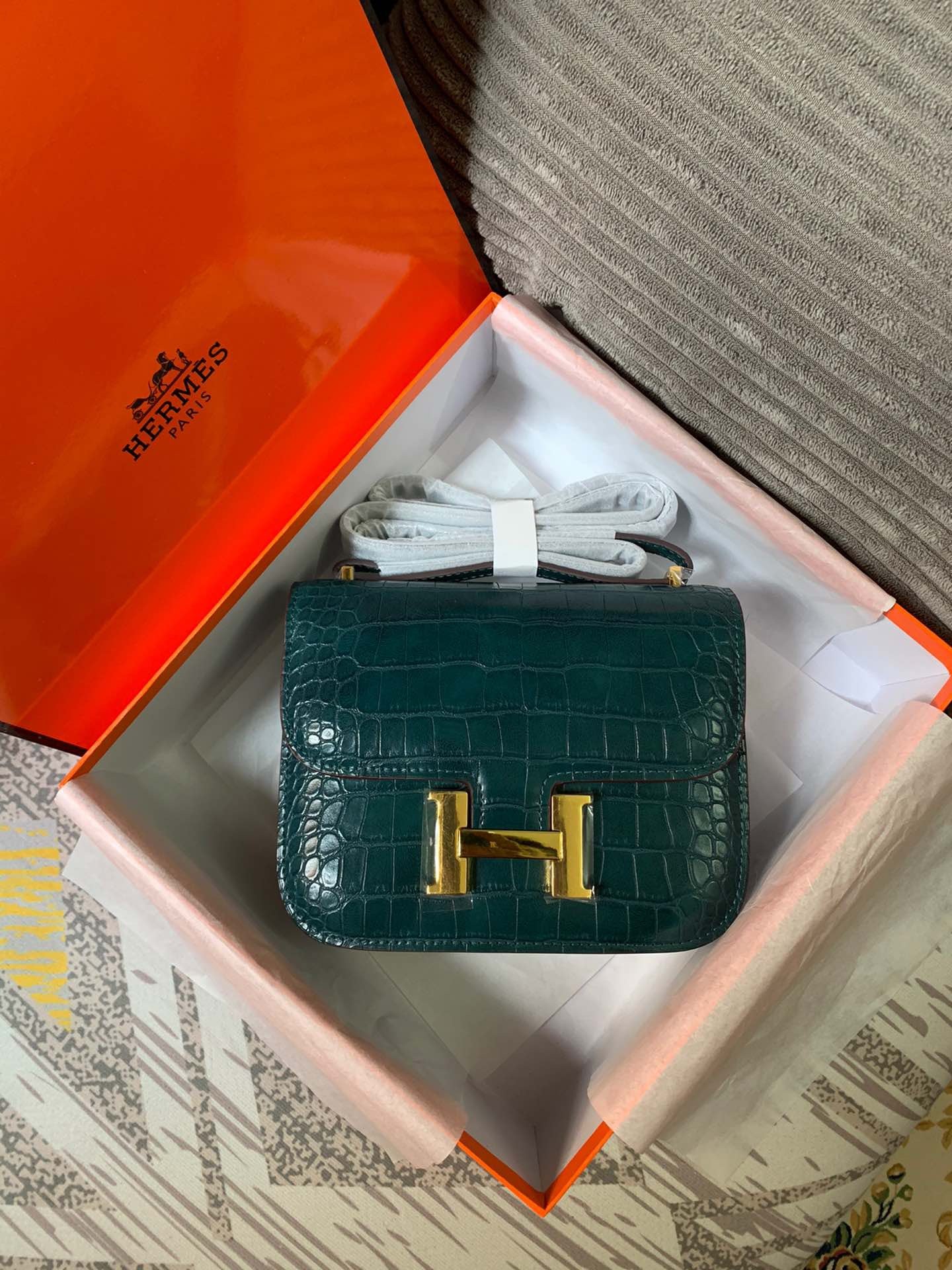 Crocodile-Patterned Bag from the Constance Collection