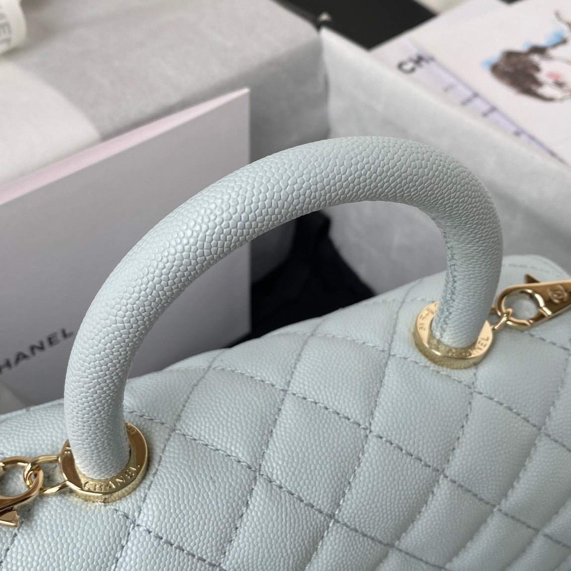 Mini Top Handle Flap Bag (𝑐𝑜𝑐𝑜 ℎ𝑎𝑛𝑑𝑙𝑒)