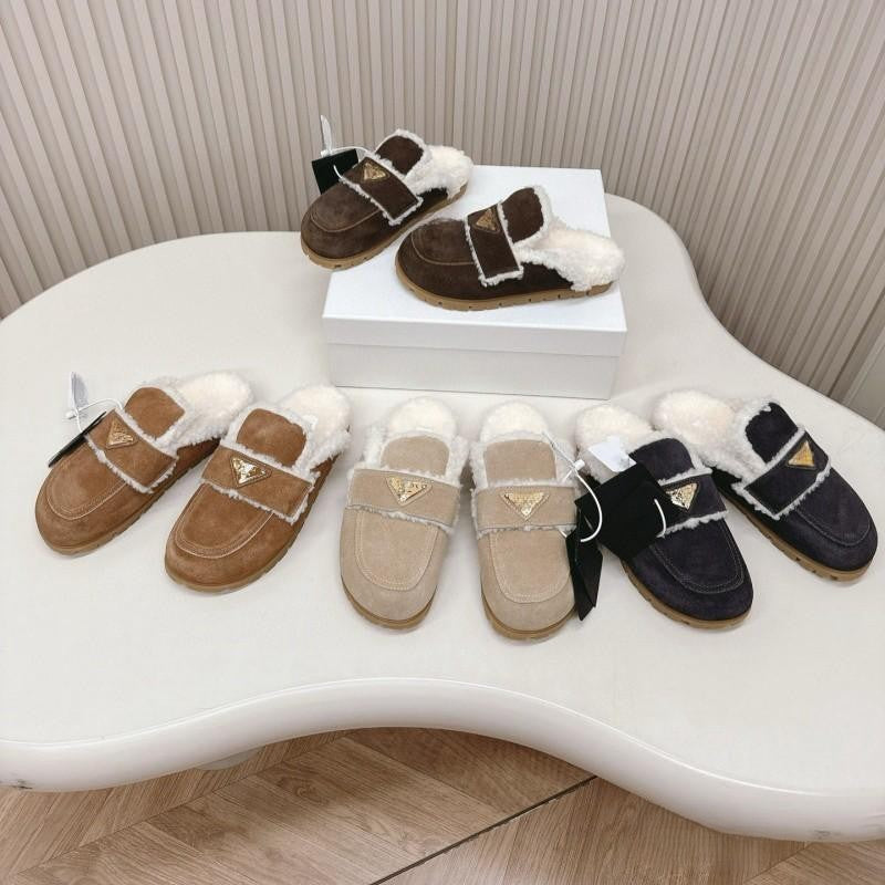 PD Premium Shearling Platform Mules