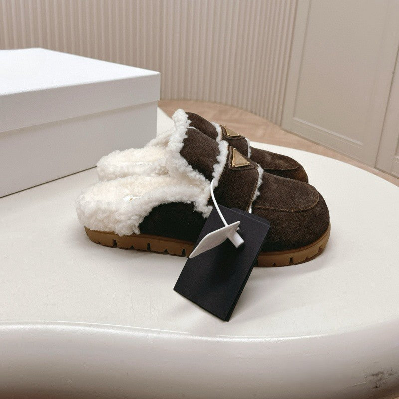 PD Premium Shearling Platform Mules