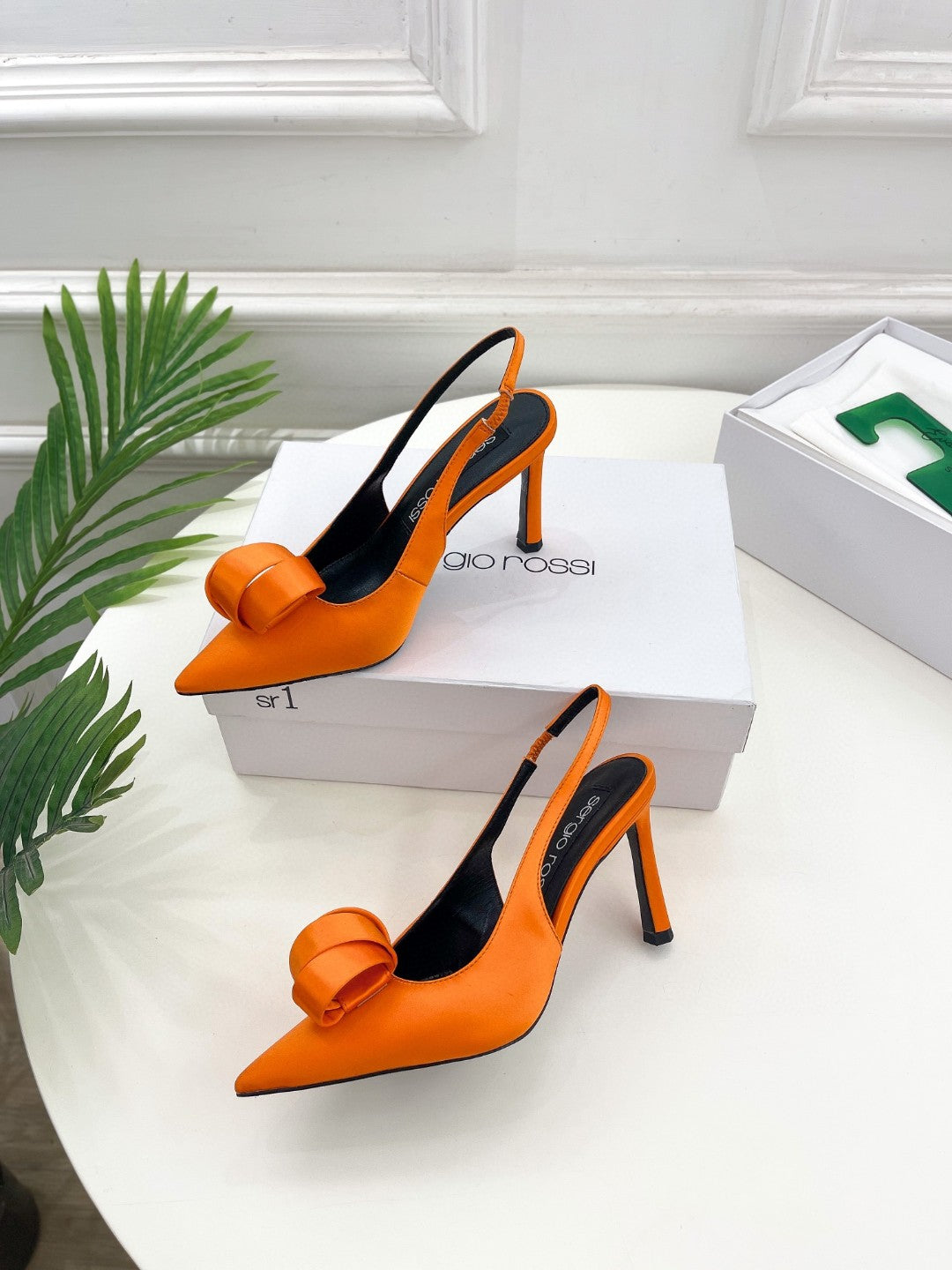 SR Rolled-Flower Toe High-Heeled Silk Sandals