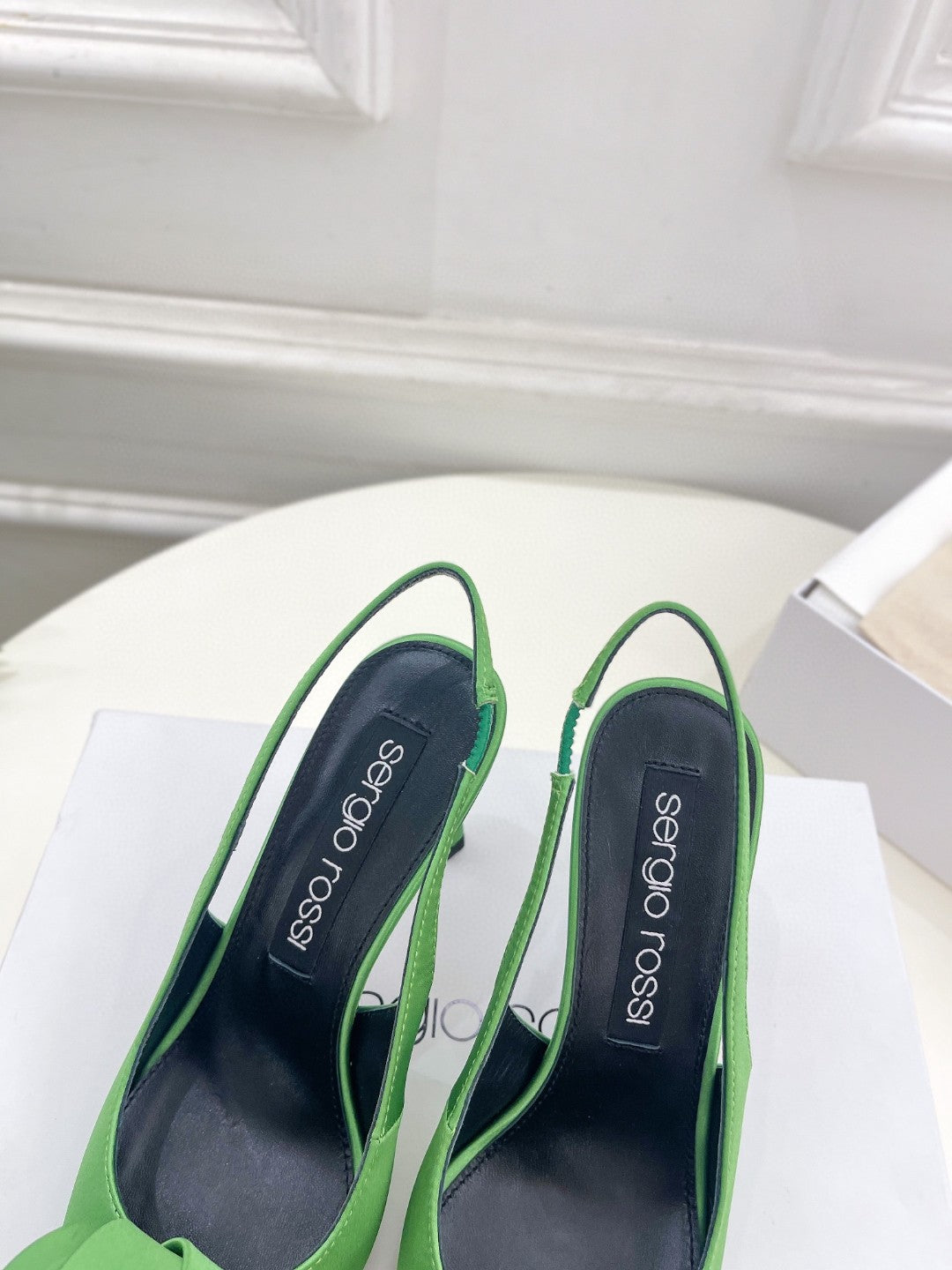 SR Rolled-Flower Toe High-Heeled Silk Sandals