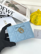D Bow Logo Card Holder | S2867/ S2866| Lambskin |