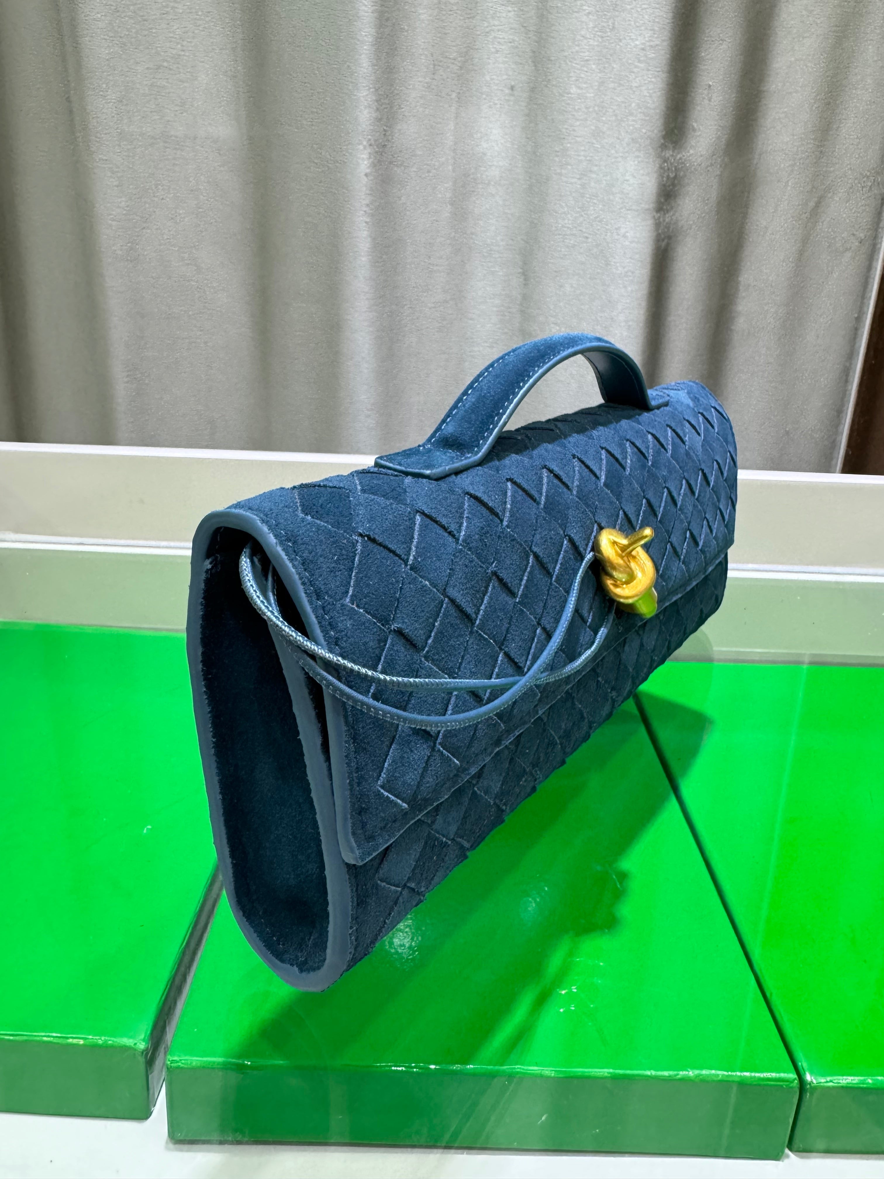 Frosted Leather Evening Handbag