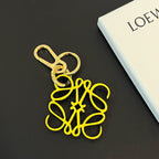 Two-Tone Leather Key Charm