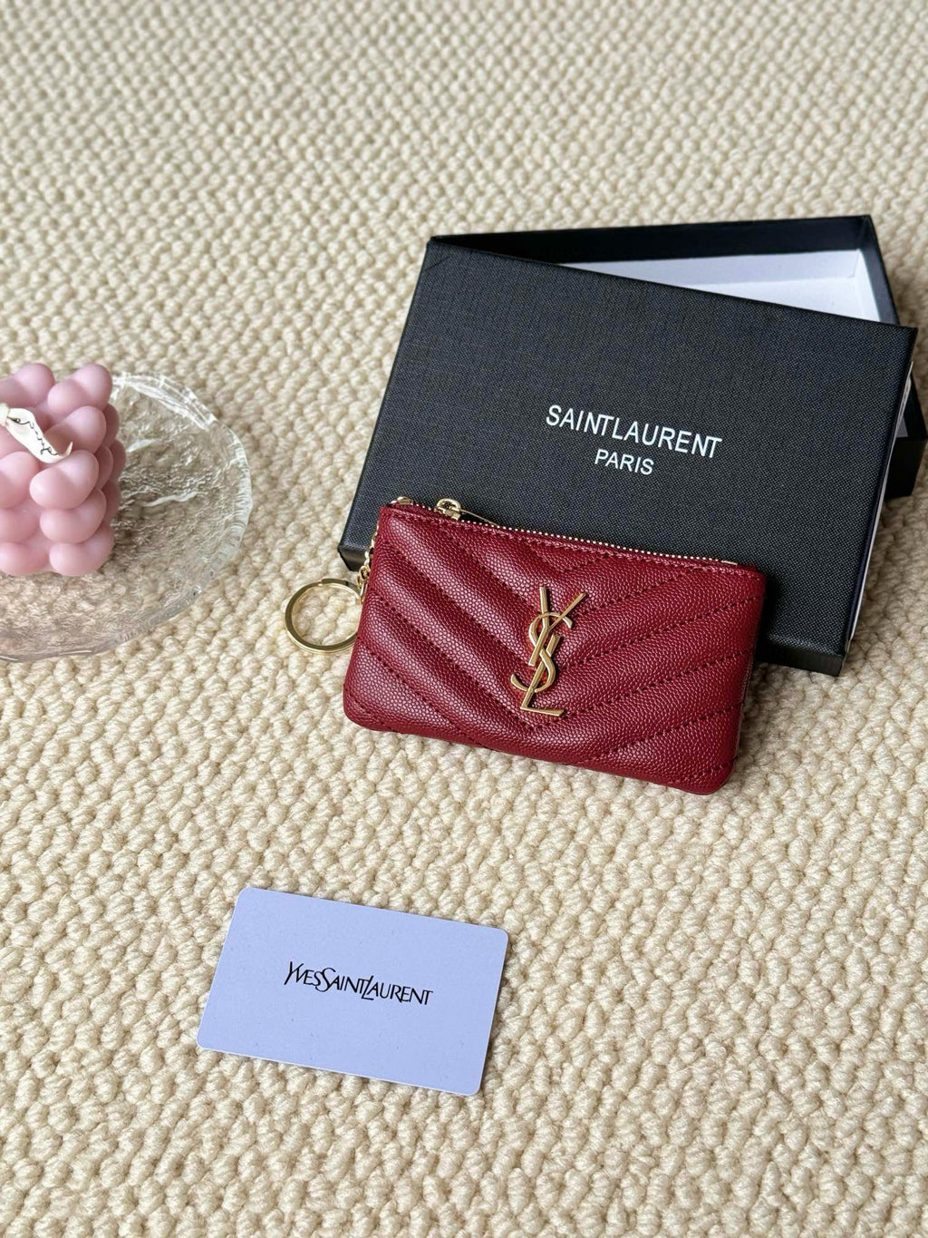Luxury Quilted Key Pouch
