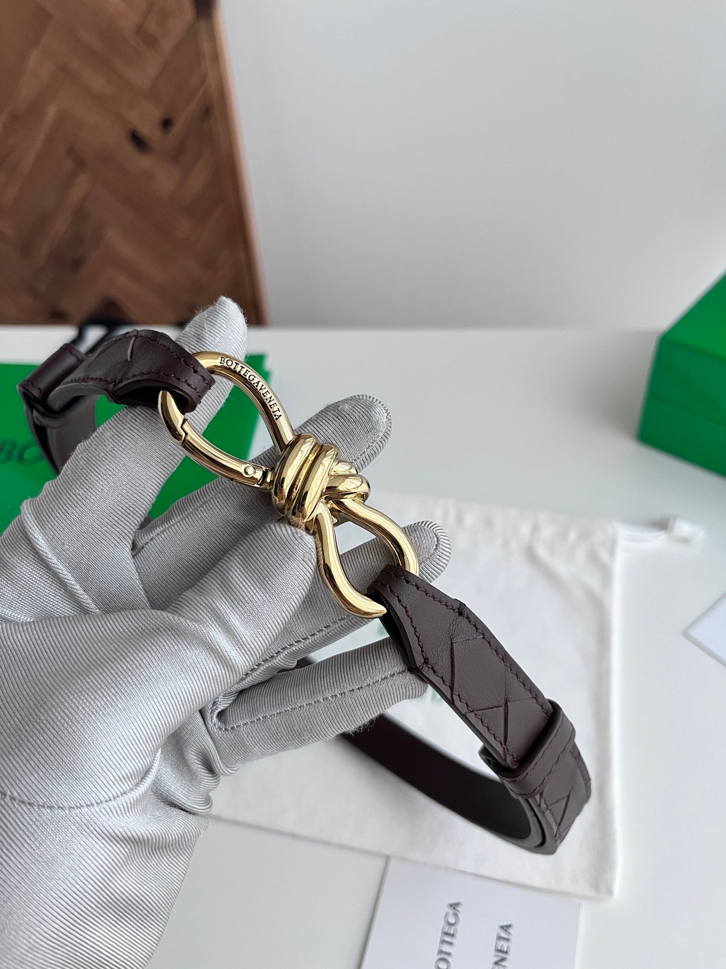 Woven Intrecciato Belt | Knot Buckle | 2.0cm | 2026