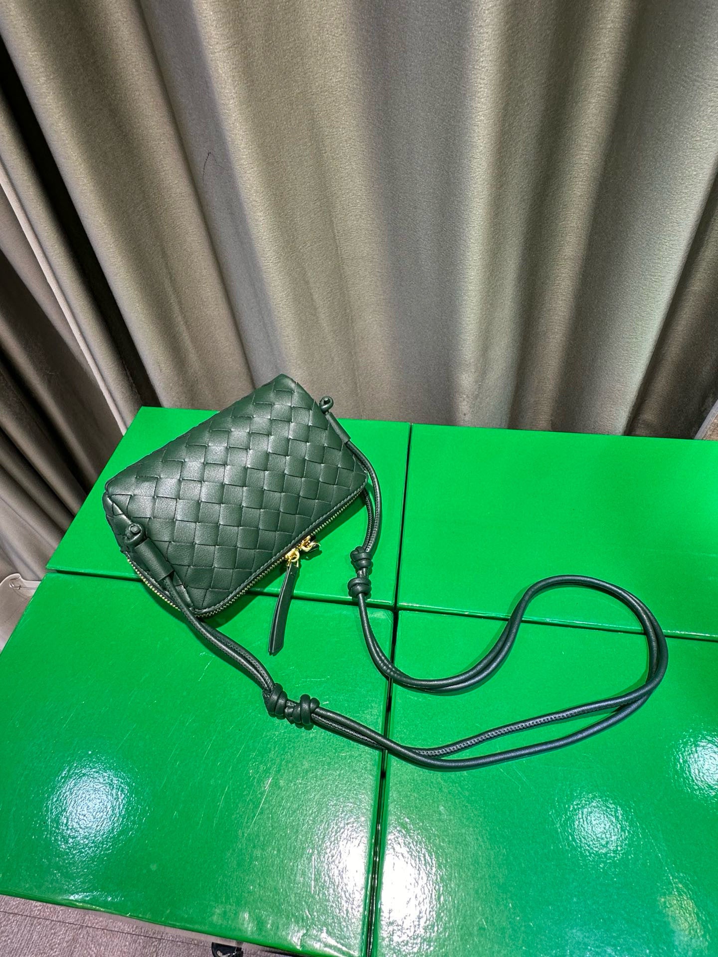 Woven Leather Concert Pouch