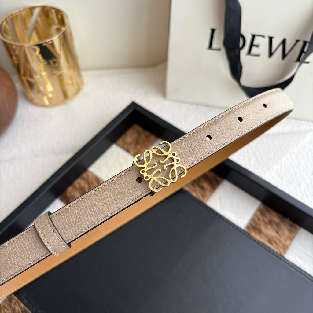 Anagram Buckle Leather Belt