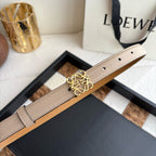 Anagram Buckle Leather Belt