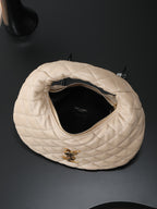 ICare Baby Pink Napa Leather Croissant Shoulder Bag