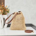 M. M Woven Bucket Bag