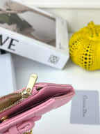 D Bow Logo Card Holder | S2867/ S2866| Lambskin |