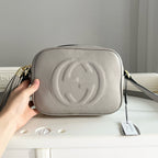 Classic Embossed Leather Camera Bag  (Genuine Cowhide)