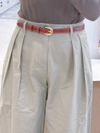 C Women's Belt – Handmade Tanneries Haas Novonappa Leather, Vintage French Style