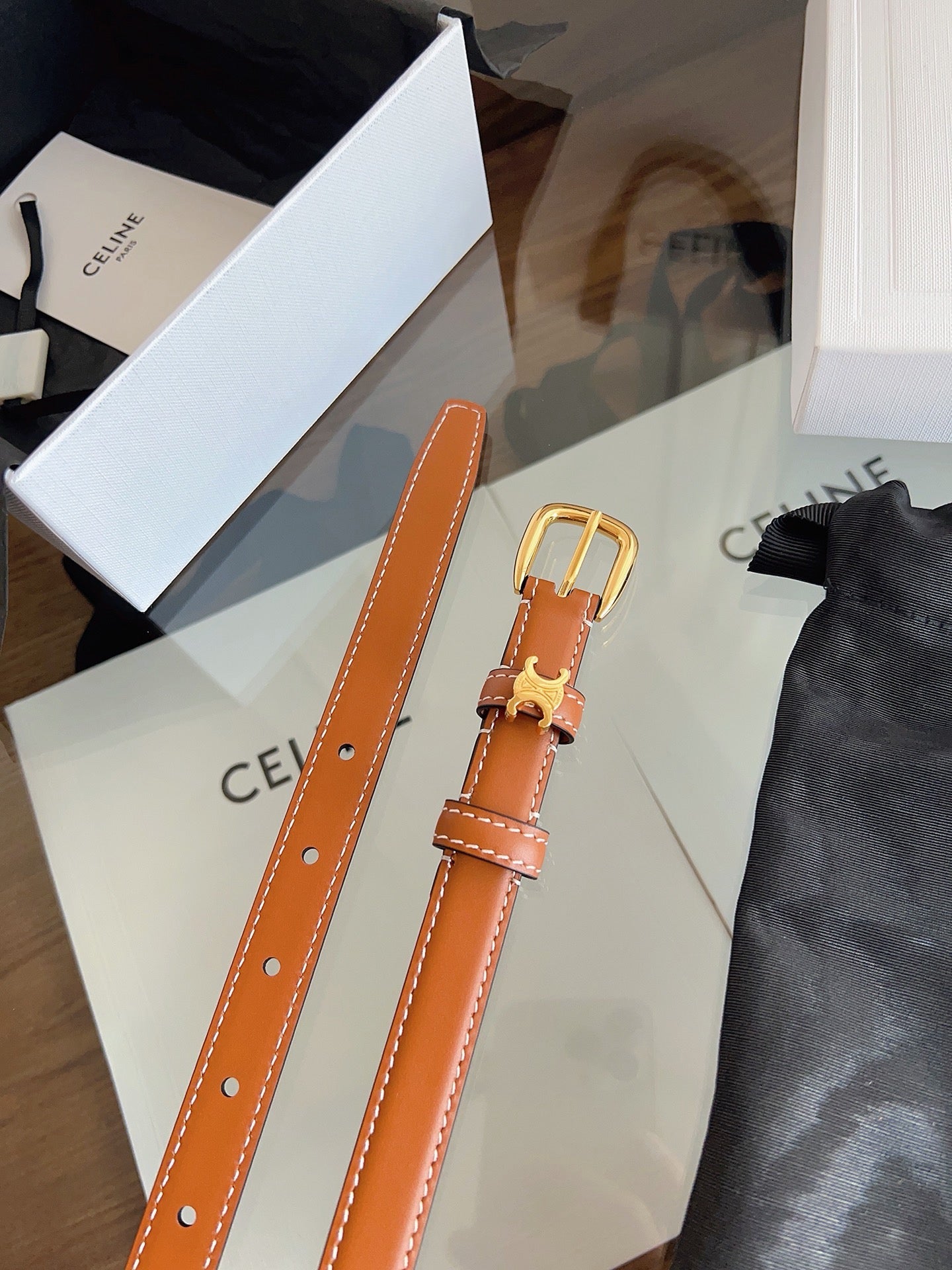 Vivienne Taurillon Belt | 18mm
