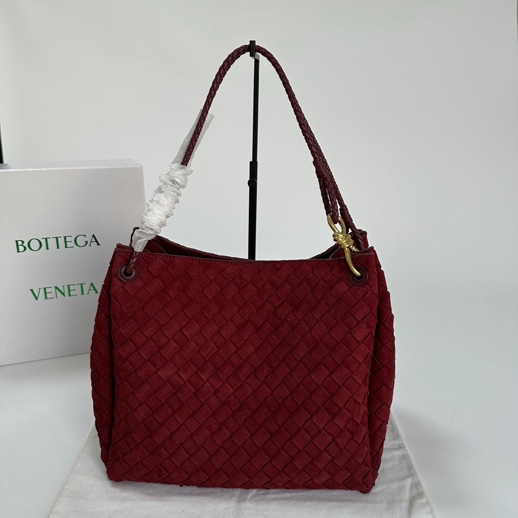 Soft Suede Parachute-Style Woven Bag